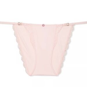 Victoria’s Secret Lace-Trim Adjustable String Bikini Panty- M- NWT